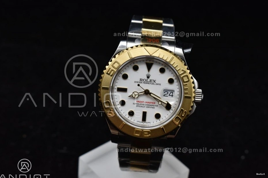 YG 116623 Edition Plated Bracelet on SS YG SA3135 GMF White Best Dial Yacht-Master 1108